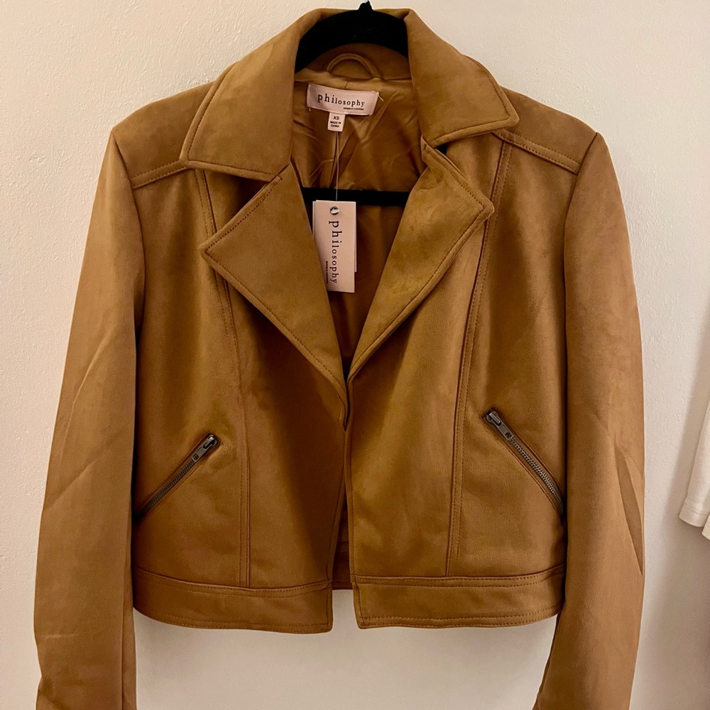 NWT Philosophy Faux Suede Jacket